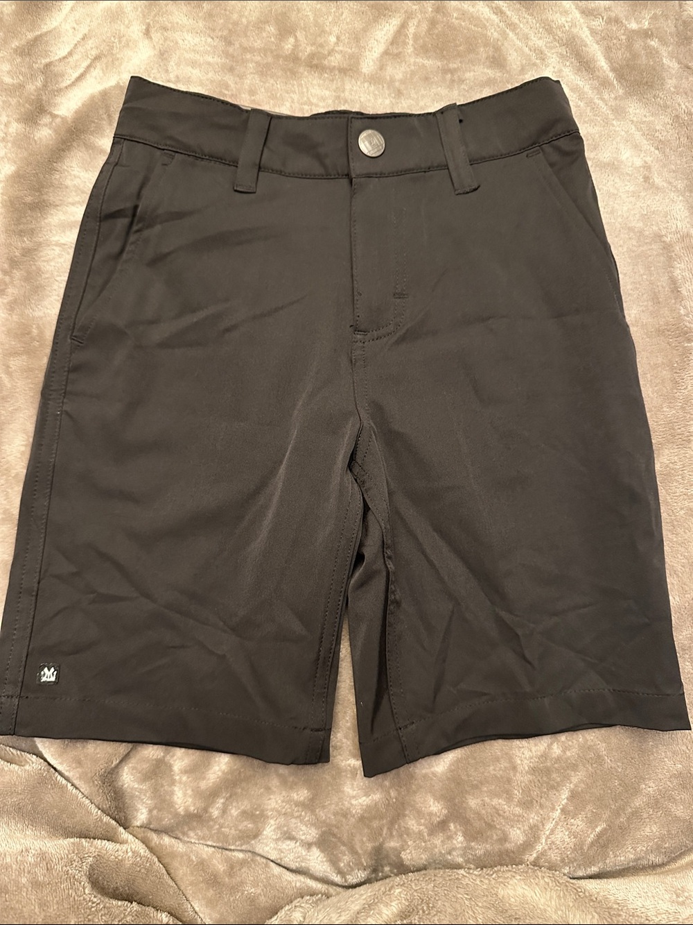 Black lightweight Performance Shorts with adjustable waist